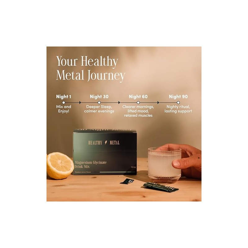 Magnesium Drink Mix Sachets for Sleep, Relaxation & Daily Support,