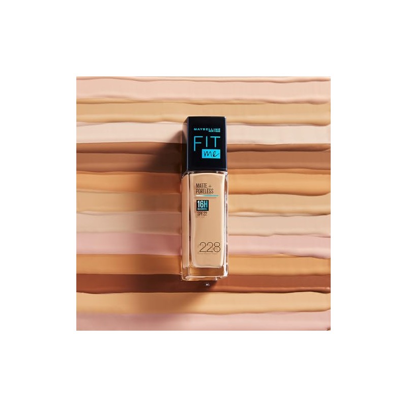 MAYBELLINE Base de Maquillaje Fit Me Matte Poreless, Natural Beige