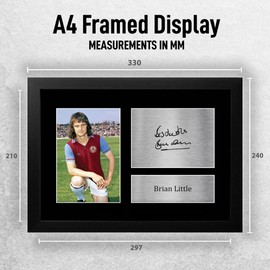 HWC Trading Brian Little Aston Villa Gifts Printed Signed Autograph Picture for Football Fans and Supporters - A4 Framed