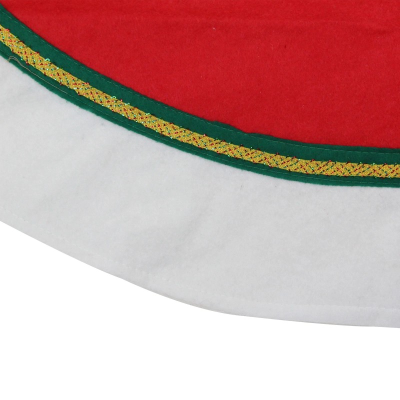 Northlight 36" Christmas Traditions Cardinal Red Green White Border Tree