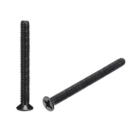 sourcing map Pack of 50 Phillips Flat Head Screws M3 x 30 mm Fastener Black for Laptop PC TV Fan Switch