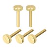 sourcing map Knurled Thumb Screws, M4x25mm Flat Brass Bolts Grip