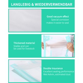 Toaren Filament Vacuum Bag Kit, Pack of 22 Filament Storage, Transparent 3D Printer Filament, Vacuum Compression, Vacuum Bags, Improved, Reusable (34 x 30 cm) with 1 Hand Pump, 6 Sealing Clips