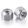 Wensilon(50pcs) 1/4-20 Self Clinching Nuts 304 Stainless Steel Self-Lock Nylon