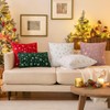 MIULEE Pack of 2 Christmas Cushion Covers Faux Fur Throw