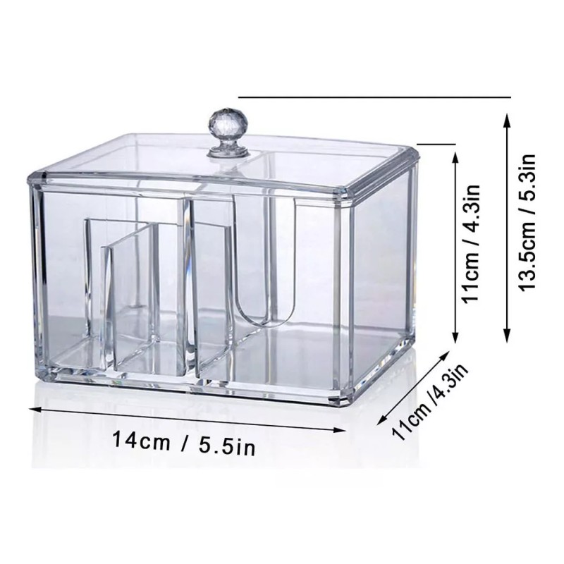 Sruik Organizador De Maquillaje Caja Con Tapa Para Cotton Pad