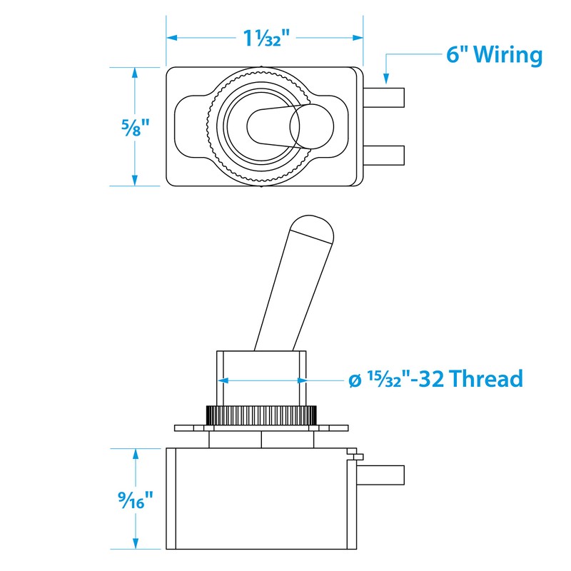 Seachoice 12071 2-Position On/Off Heavy-Duty Toggle Switch – 6 Inch