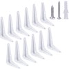 12 Pack White Shelf Brackets 4 Inch Metal Floating Shelf