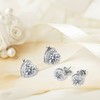 Ailvor Silver Stud Earrings for Women, 2 Pairs Silver Earrings,