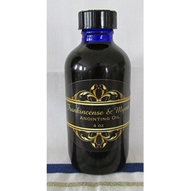 Frankincense and Myrrh Prayer Anointing Oil Large 4 oz Bottle