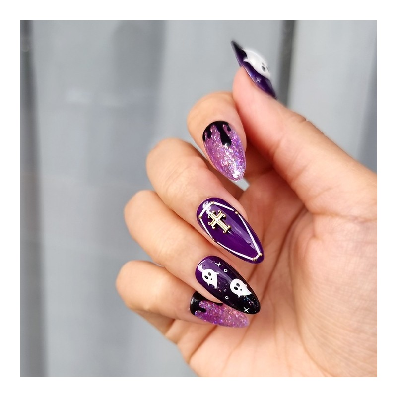 Halloween Homemade Nail Tips - Ballerina S / 할로윈 수제네일팁
