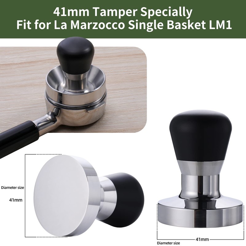 YOLOYO Espresso, 41mm Espresso Tamper with Precisely Manufactured Stainless Steel