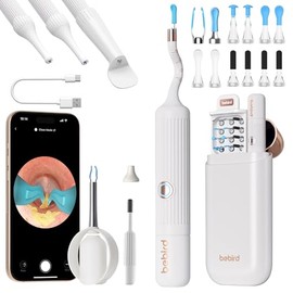 Bebird Pro Ohrenschmalz Entferner Otoskop Earsight Plus, 1920P HD Einjustierbarer Ohrenreiniger mit Kamera, Otoskop mit Licht, Ohrreiniger mit tragbarer Box für Erwachsene,Kinder,iOS,Android (Weiß)