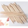 200 Count Nail Art Wood Sticks Wooden Cuticle Remover, Orange