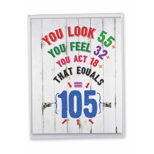 NobleWorks - Big Funny 105th Milestone Birthday Greeting Card 8.5