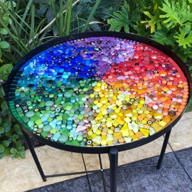 Youway Style Millefiori Glass Mosaic Tiles for Crafts, Broken Mosaic Glass Pieces for DIY Crafts,Mosaic for Christmas Ornaments,Mosaic Jewelry Decor(Irregular)