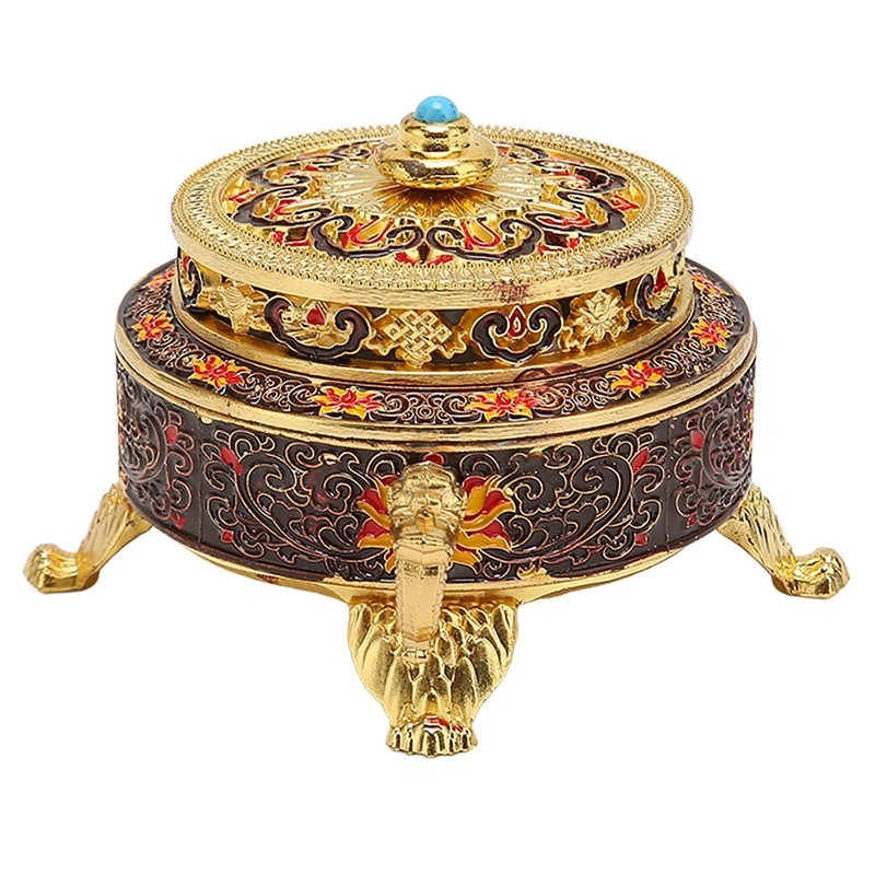 Trinket Incense Burner with Lid Handcraft Antique Polished Process for
