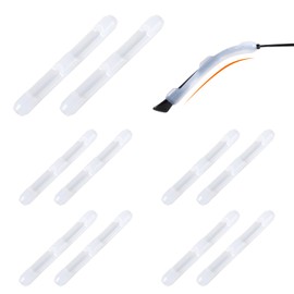 Bewudy 5 Pairs Silicone Eyeglass Temple Tips, Anti-Slip Eyeglass Ear Cushions Soft Silicone Eyeglasses Temple Tips Sleeve For Spectacle Sunglasses Reading Glasses(White)