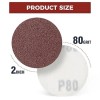 SATC 2 Inch Hook and Loop Sanding Disc No-hole 100PCS