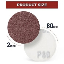 SATC    2 Inch Hook and Loop Sanding Disc No-hole 100PCS 40-3000 Grit Orbital Sander Padmaterial: Aluminum Oxide, grit: 600, size: 2inch 50mm