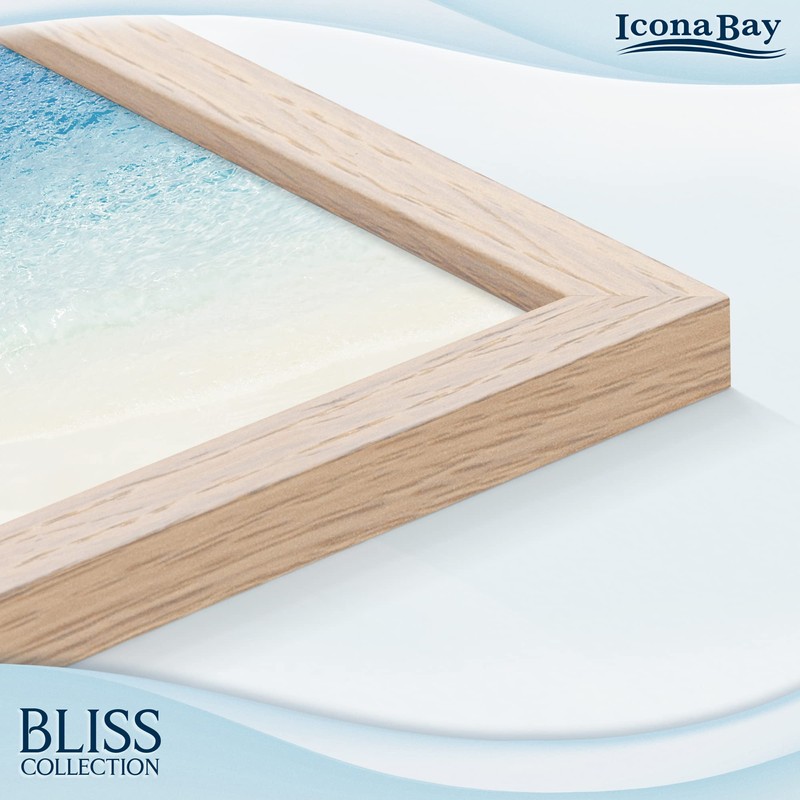 Icona Bay 5x7 Picture Frames (Light Oak, 5 Pack), Modern