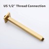 12 Inches Square Ceiling Mount Shower Arm and Flange, Champagne
