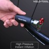 Velo-Tool™ CO2 Inflator Bike Pump – Premium Black/Red Silver/Red Quick