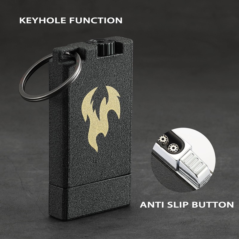 Classic Matte Butane Pocket Lighter, 2 Pack Double Jet Flame