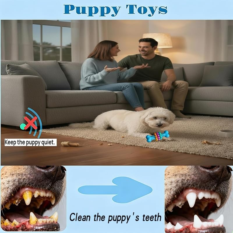 FantaDeco Puppy Teething Toy, Durable Chew Toy for Small Dogs,
