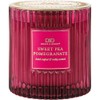 Darsee & David's, Sweet Pea & Pomegranate Ribbed Candle, 10