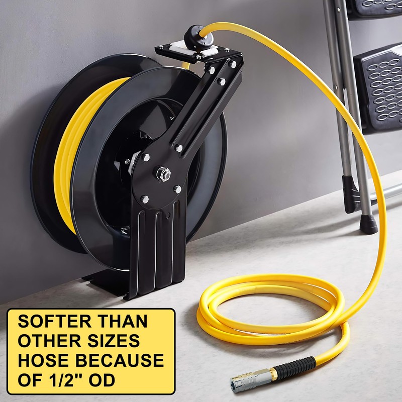1/2 Inch x 50ft. Hybrid Air Compressor Hose with 1/2