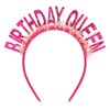 CIEHER Rose Pink Birthday Queen Headband Birthday Crown for Women