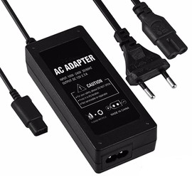 WICAREYO Netzteil Ladegerät für GameCube, Netzteil Schnellladegerät mit Kable Wickler 2m/6.5ft Langen EU Stromkabel für NGC Gamecube