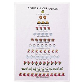 Mistletoe & Co. A Skier's Christmas Kitchen Towel, 18" x 26"