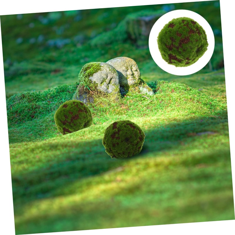 STOBOK 1pc Fake Moss Ball for Decor Simulated Moss Stone