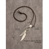 Bjesinmo Boho Feather Necklace for Women Long Pendant Necklace Brown