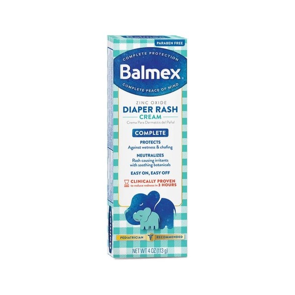Balmex Zinc Oxide Diaper Rash Cream 4 oz (Pack of 9)