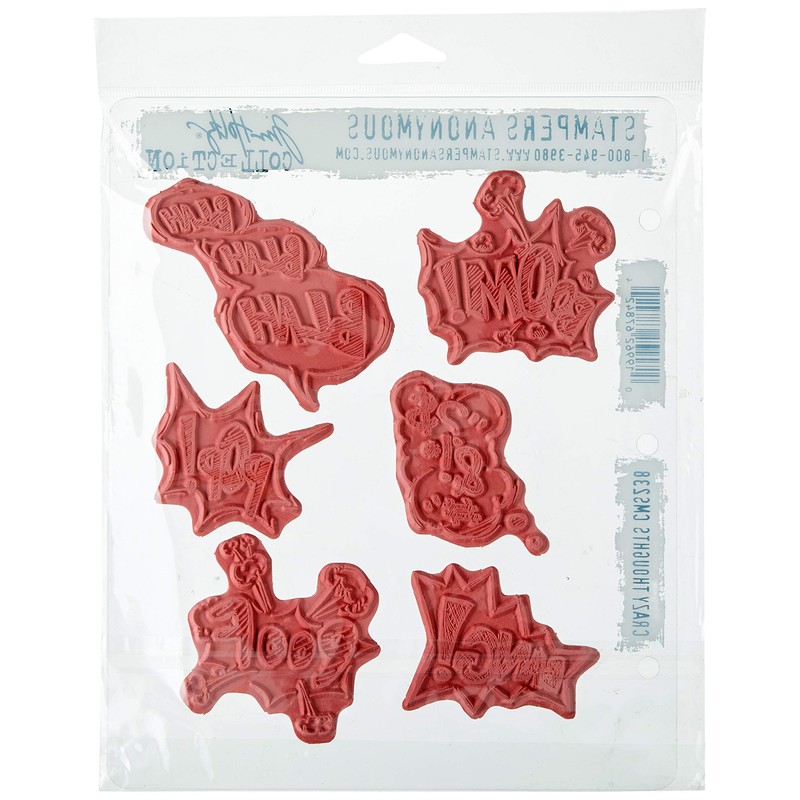 Stampers Anonymous Tim Holtz Cling Rubber Stamp Set, 7" by
