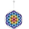 Suncatcher window decoration “flower of life” in the 7 chakra