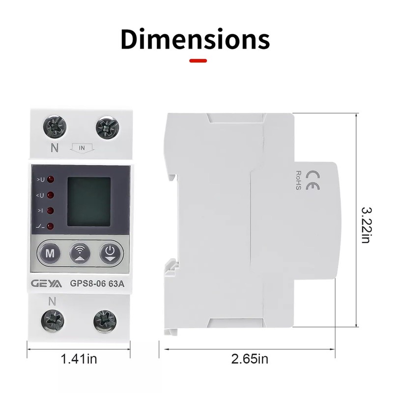 GEYA Wifi Control Current/Voltage Protective Device with Metering Function AC220V