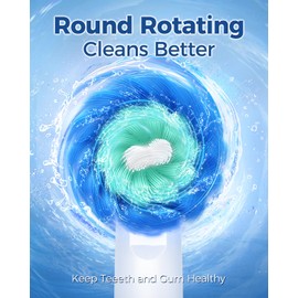 TEETHEORY Rotating Electric Toothbrush for Adults with 8 Brush Heads, Deep Clean Rechargeable Electric Toothbrush with 4 Modes and 2 Min Smart Timer, Last 30 Days and IPX7 Waterproof Blue