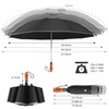 Lejorain Large Reverse Umbrella -50 Inch Windproof Folding Inverted Umbrella