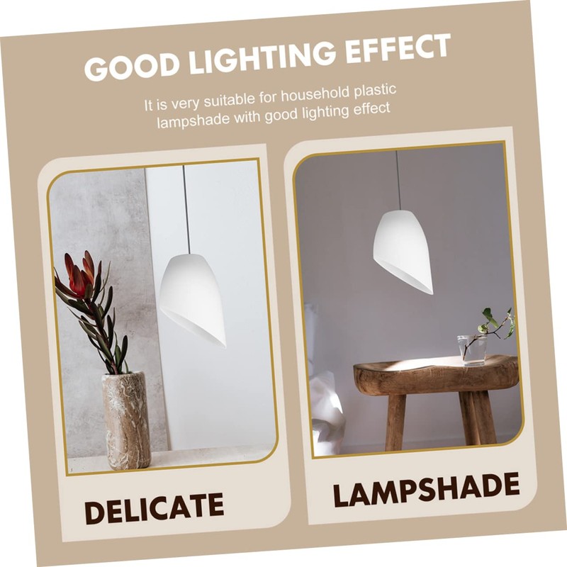 Pack of 5 Modern Lampshade Slanted Lampshade Replacement White Lamp