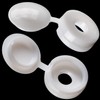 PAGOW 50 Pcs Plastic Hinged Screw Cover Caps, Fold Snap