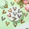 DanLingJewelry 200Pcs Random Wooden Buttons Christmas Elk Antlers Buttons Decorative