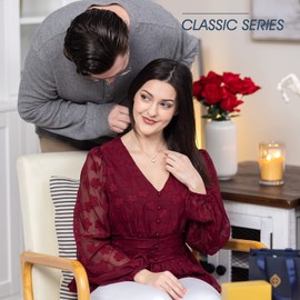 Beam & Bask Pendant Necklace for Wife, 2 Carat Moissanite Jewelry for Soulmate Girlfriend Women on Birthday Wedding Anniversary