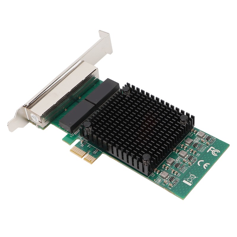 PCIE X1 Ethernet Card 4 Port RJ45 Copper Interface JL82571GB