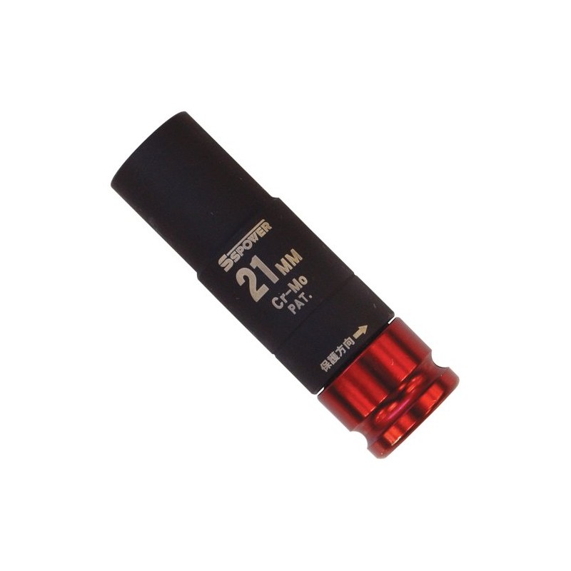 PAOCK SSPOWER Torque Protect Socket TPS-21 Red 0.8 inches (21