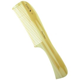 Giorgio G37 Large Coarse Hair Detangling Comb, Wide Teeth for Long Thick Curly Wavy Hair. Hair Detangler Comb For Wet and Dry. Handmade Rake Comb Saw-Cut from Cellulose Hand Polished Imitation Horn