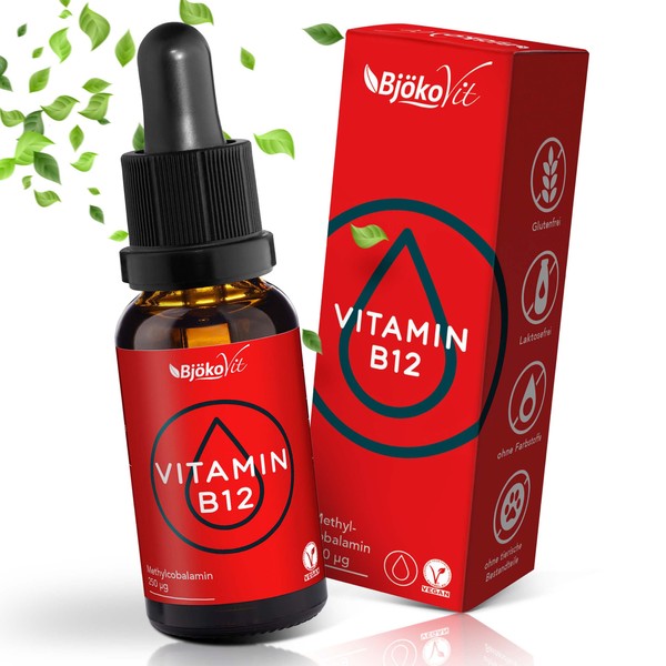 BjökoVit Vitamin B12 Vegan Drops - High Dose & Alcohol-Free